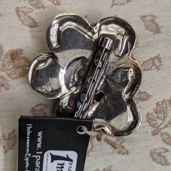 Colourful Brooch Handmade in Spain - Picture 3 of 3